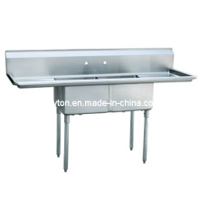 Two Compartment Commercal Sink (S2-242414-24R)